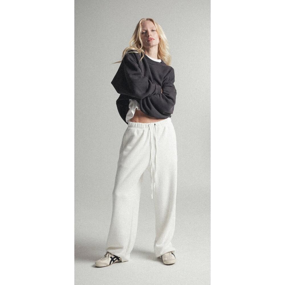 Elwood Core Vintage Straight Leg Baggy Sweatpants White Organic Size Large